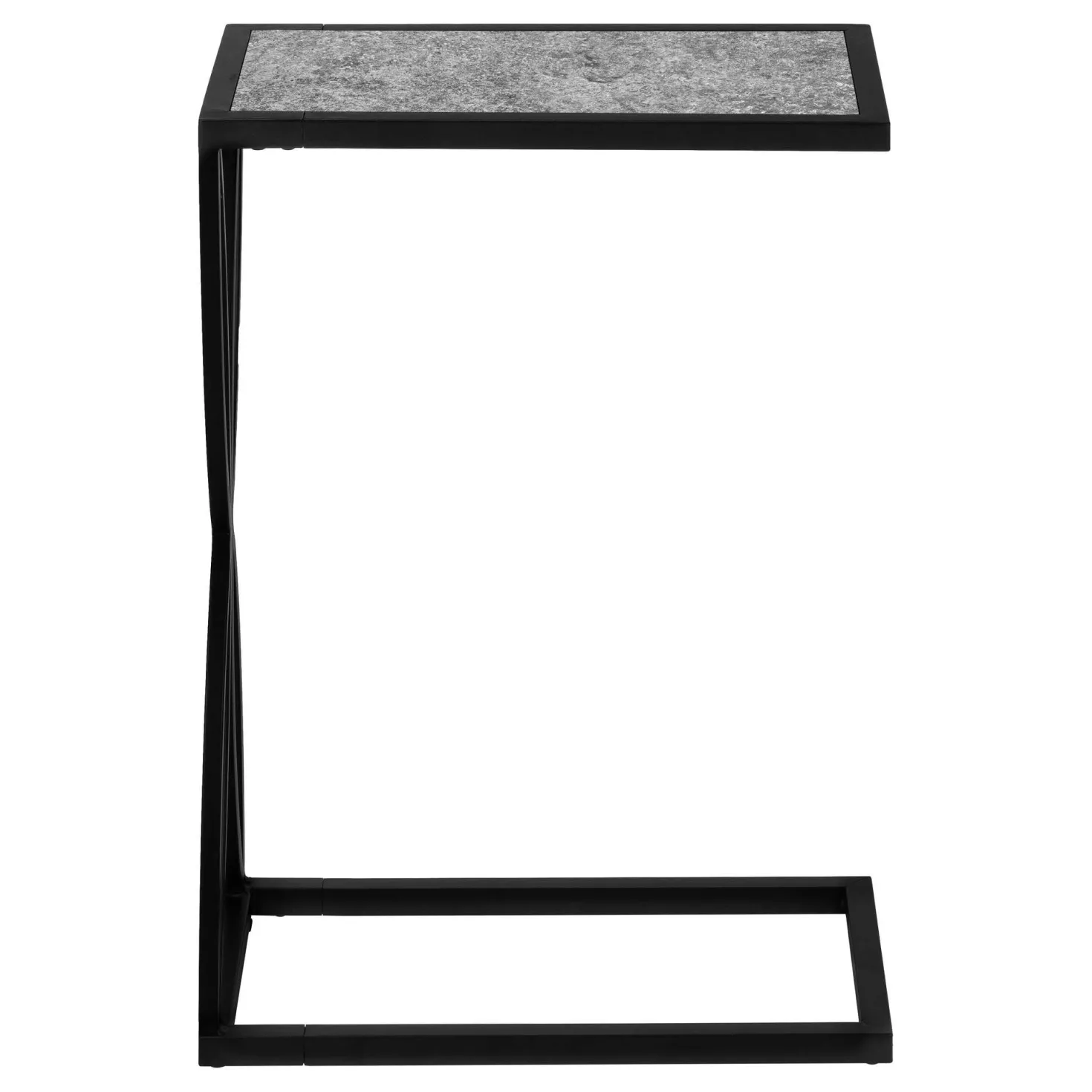 Table d'appoint en c - base avec motif de pétales, rectangulaire - 25"H - fa - Monarch