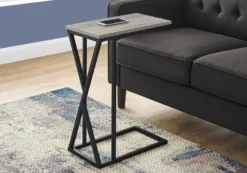 Table d'appoint en c - base avec motif des triangles asymétriques, rectangul - Monarch