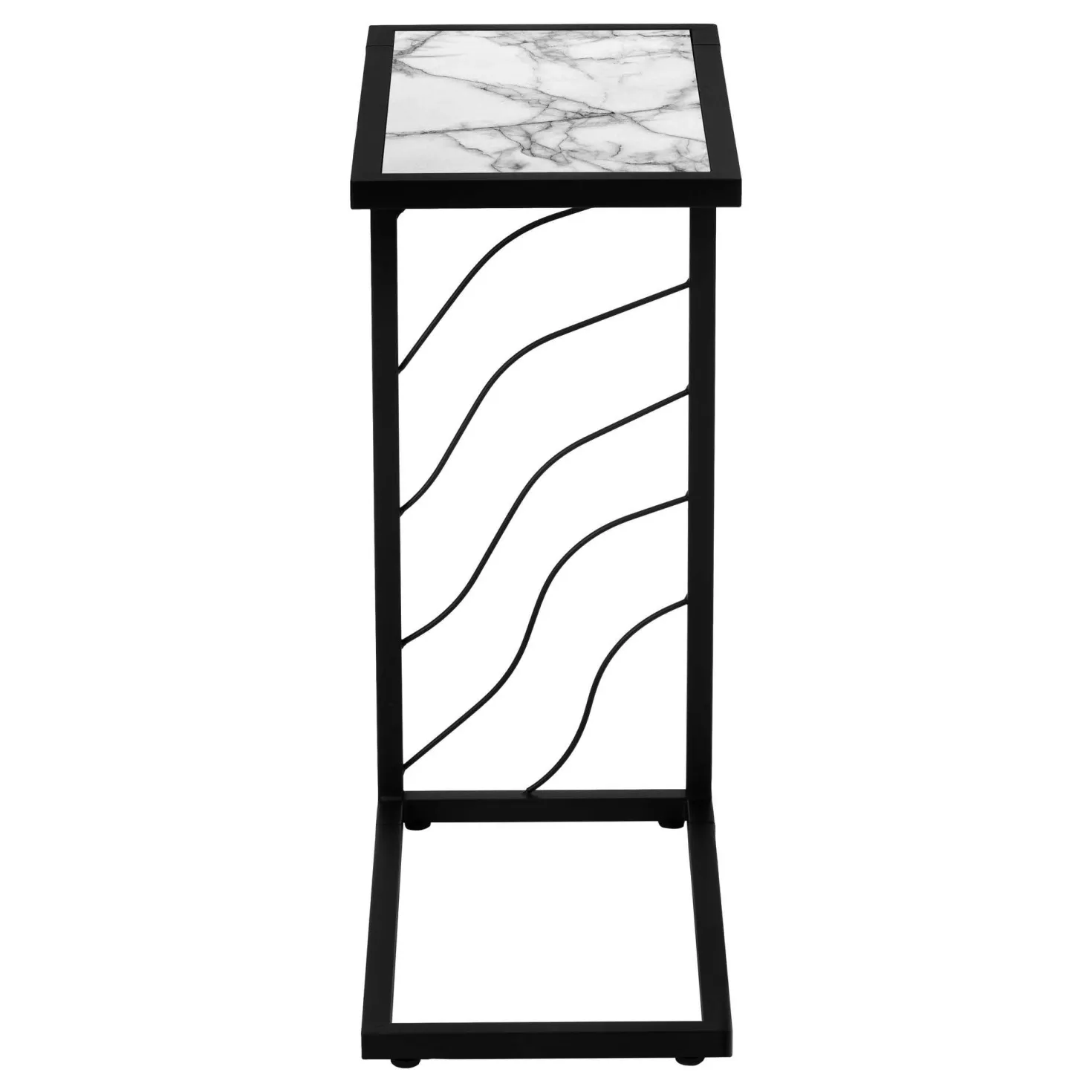 Table d'appoint en c - base avec motif de vagues, rectangulaire - 25"H - fau - Monarch