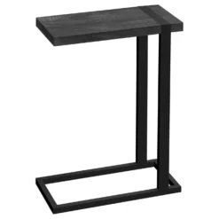 Table d'appoint en c - dessus épais, rectangulaire - 25"H - faux bois récupé - Monarch