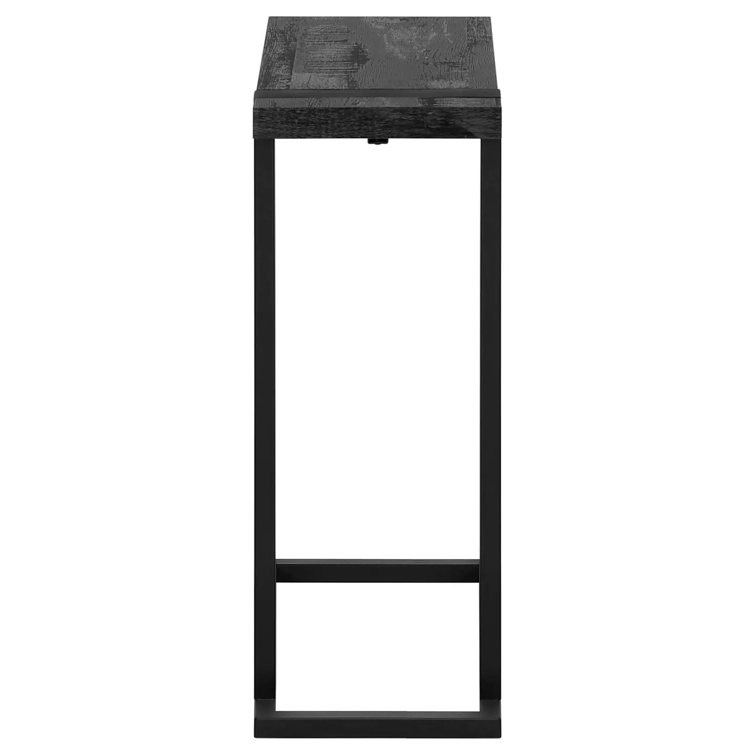 Table d'appoint en c - dessus épais, rectangulaire - 25"H - faux bois récupé - Monarch