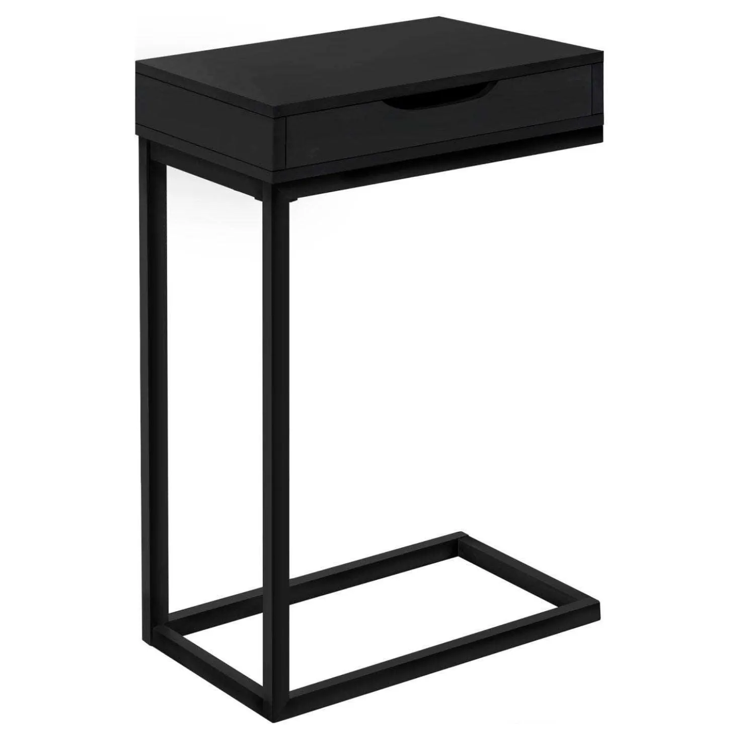 Table d'appoint en c - 1 tiroir de rangement traversant, rectangulaire - 25" - Monarch