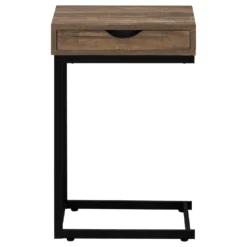 Table d'appoint en c - 1 tiroir de rangement traversant, rectangulaire - 25