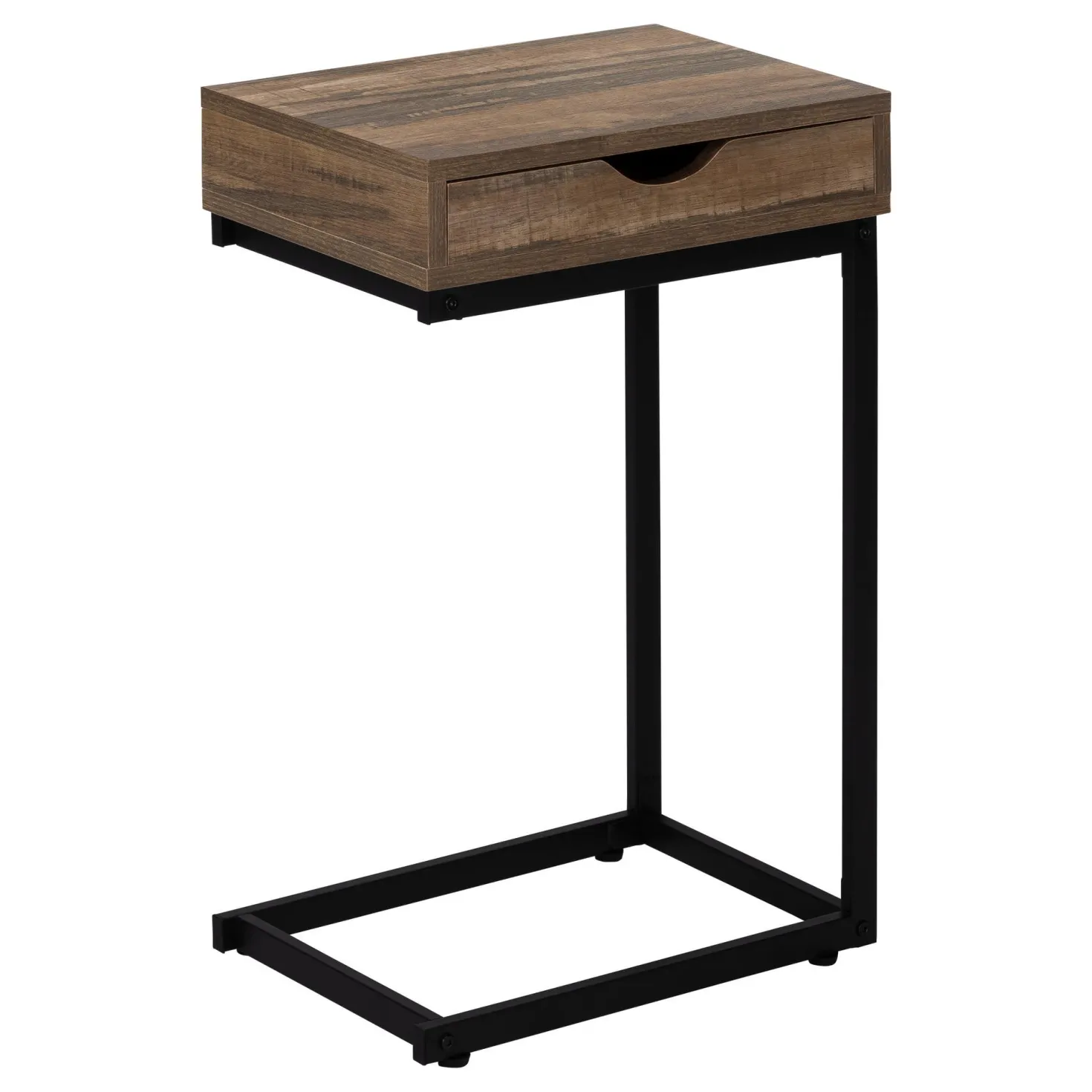 Table d'appoint en c - 1 tiroir de rangement traversant, rectangulaire - 25" - Monarch