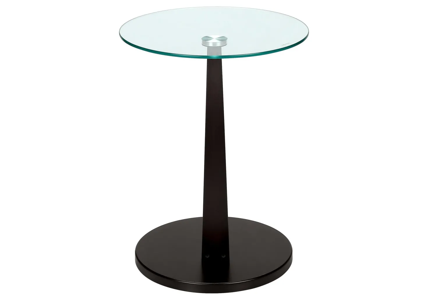 Table d'appoint - espresso avec verre trempé - Monarch