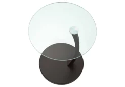 Table d'appoint - espresso avec verre trempé - Monarch