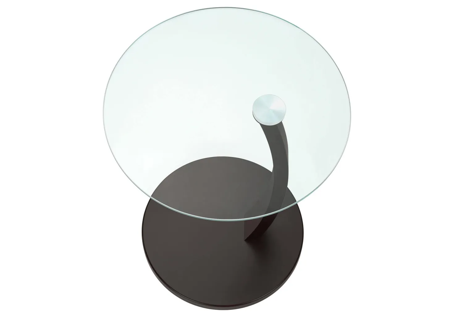 Table d'appoint - espresso avec verre trempé - Monarch