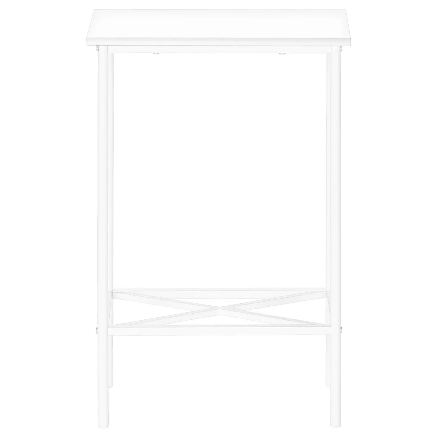 Table d'appoint - 24"H, blanc, métal blanc - Monarch