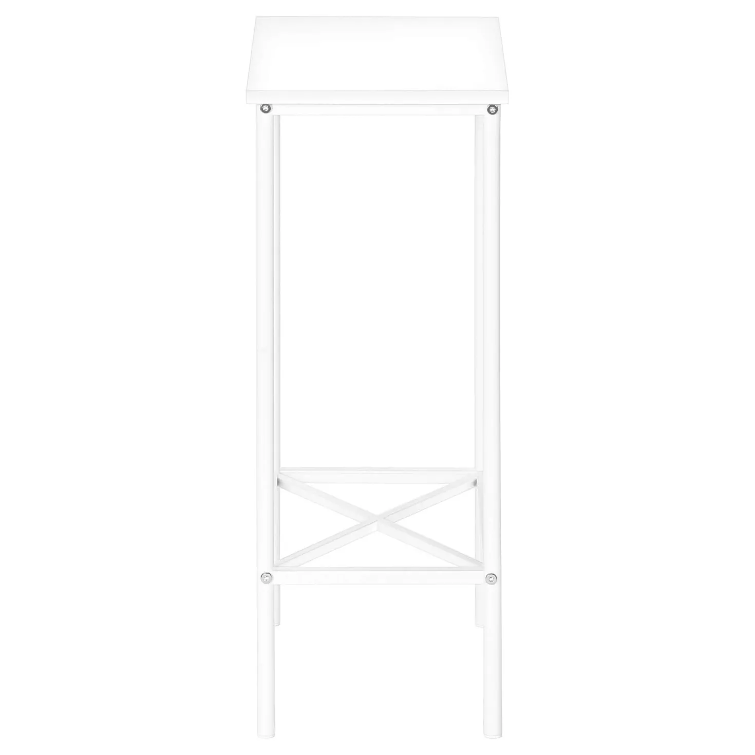 Table d'appoint - 24"H, blanc, métal blanc - Monarch