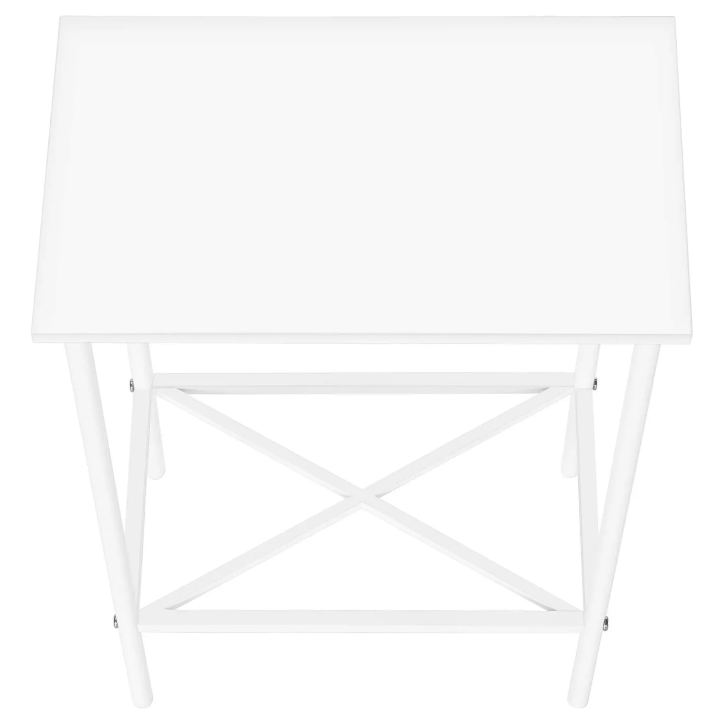 Table d'appoint - 24"H, blanc, métal blanc - Monarch