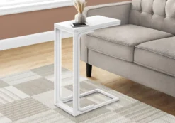 Table d'appoint - 25"H, blanc, métal blanc - Monarch
