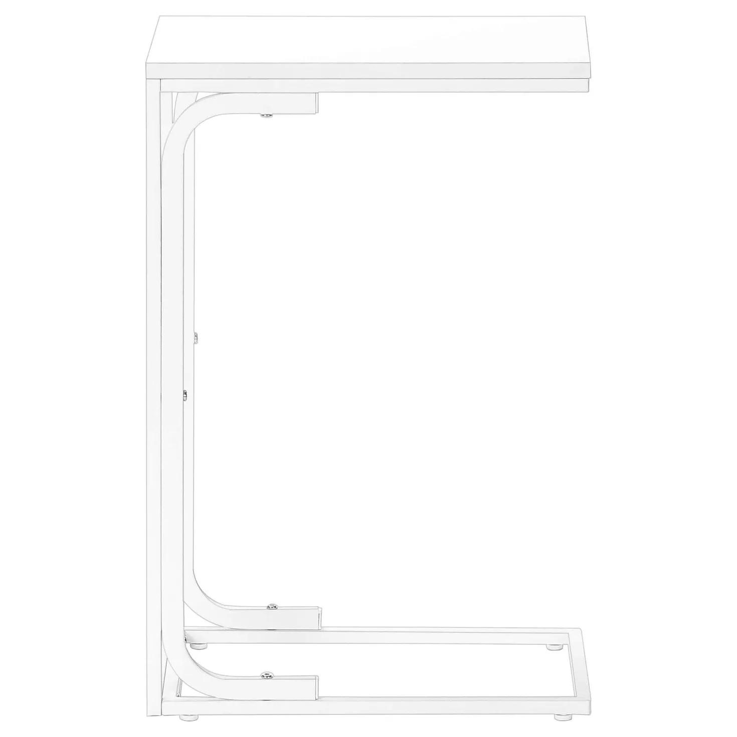 Table d'appoint - 25"H, blanc, métal blanc - Monarch