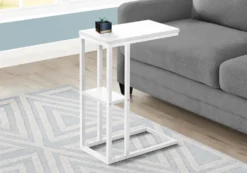 Table d'appoint - 25"H, blanc, métal blanc - Monarch