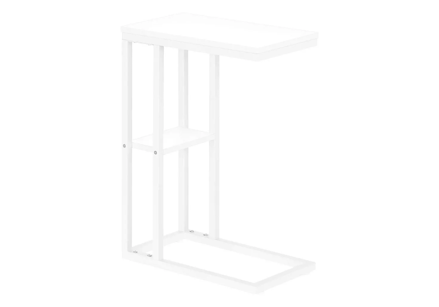 Table d'appoint - 25"H, blanc, métal blanc - Monarch