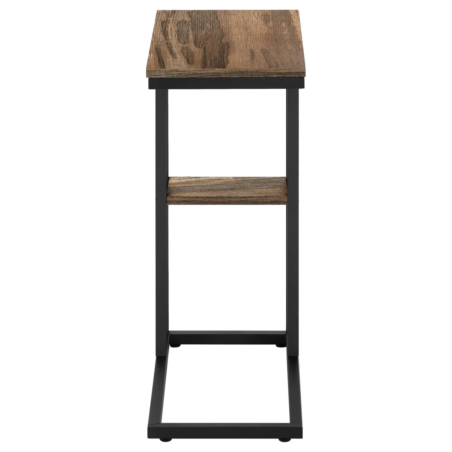 Table d'appoint - 25"H, faux bois brun, métal noir - Monarch