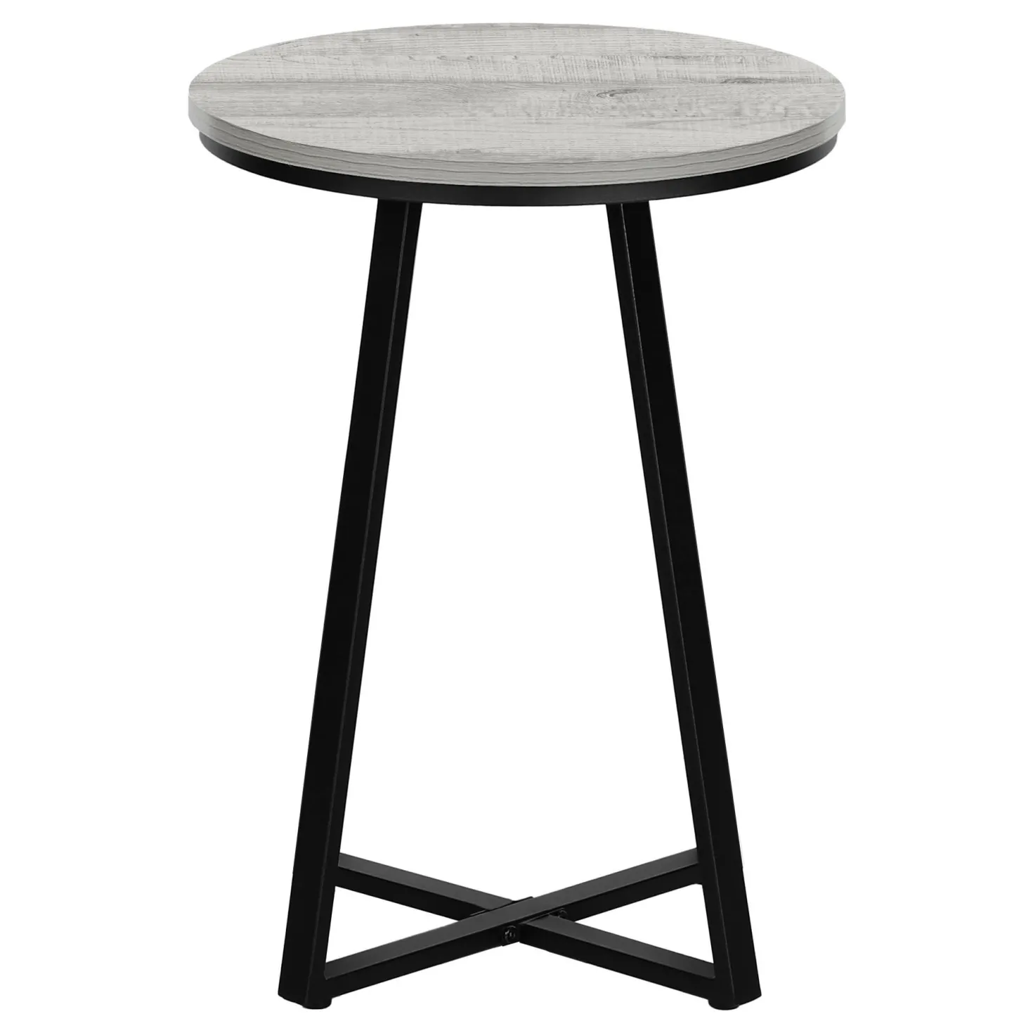 Table d'appoint - 22"H, gris, métal noir - Monarch