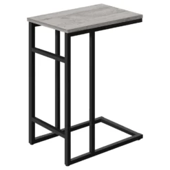 Table d'appoint - 24"H, gris, métal noir - Monarch