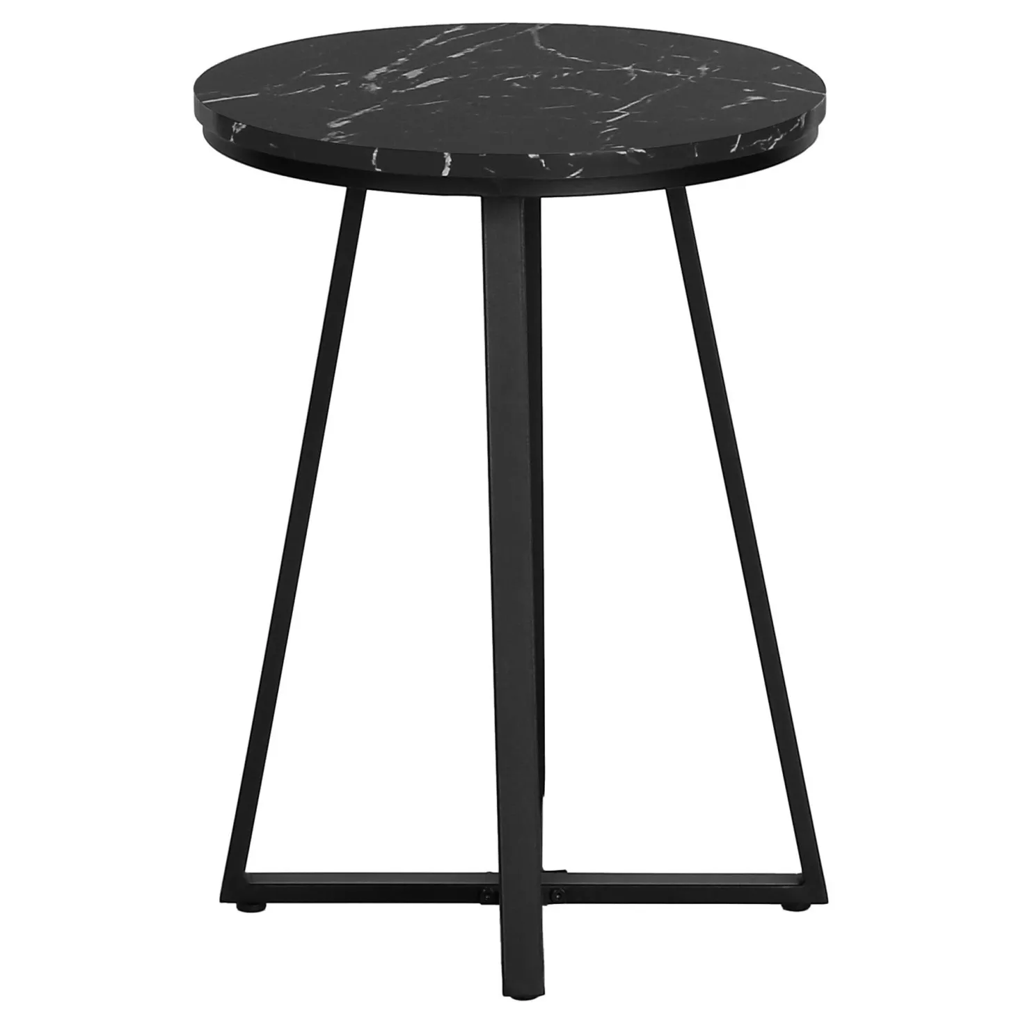 Table d'appoint - 22"H, marbre noir, métal noir - Monarch