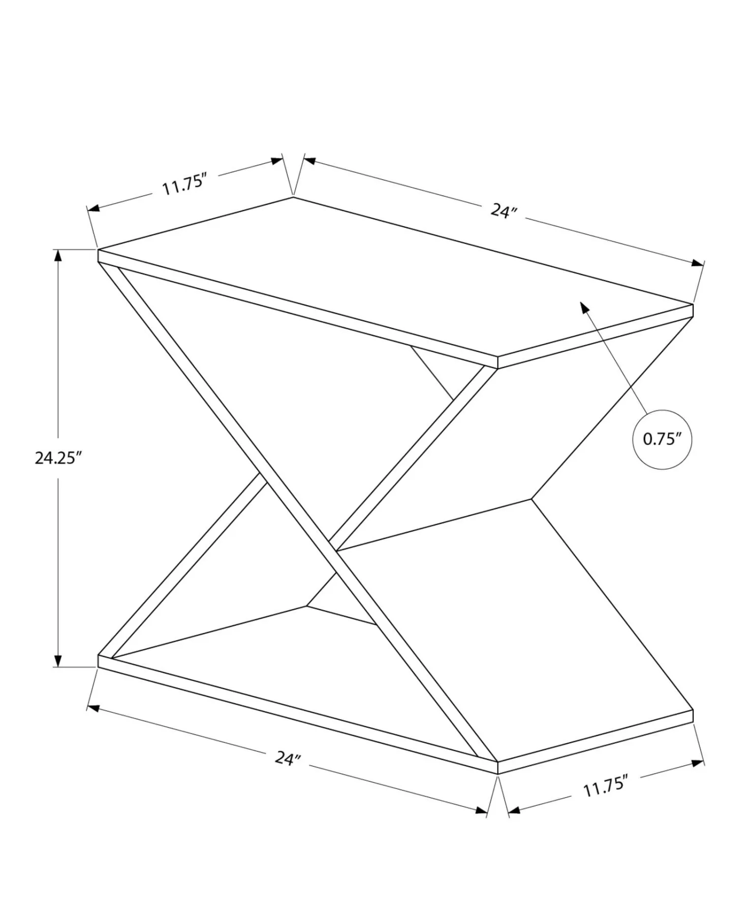 Table d'appoint 24"H - Monarch