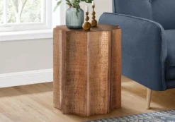 Table d'appoint - 22"H, table de bout drum métal cuivre - Monarch