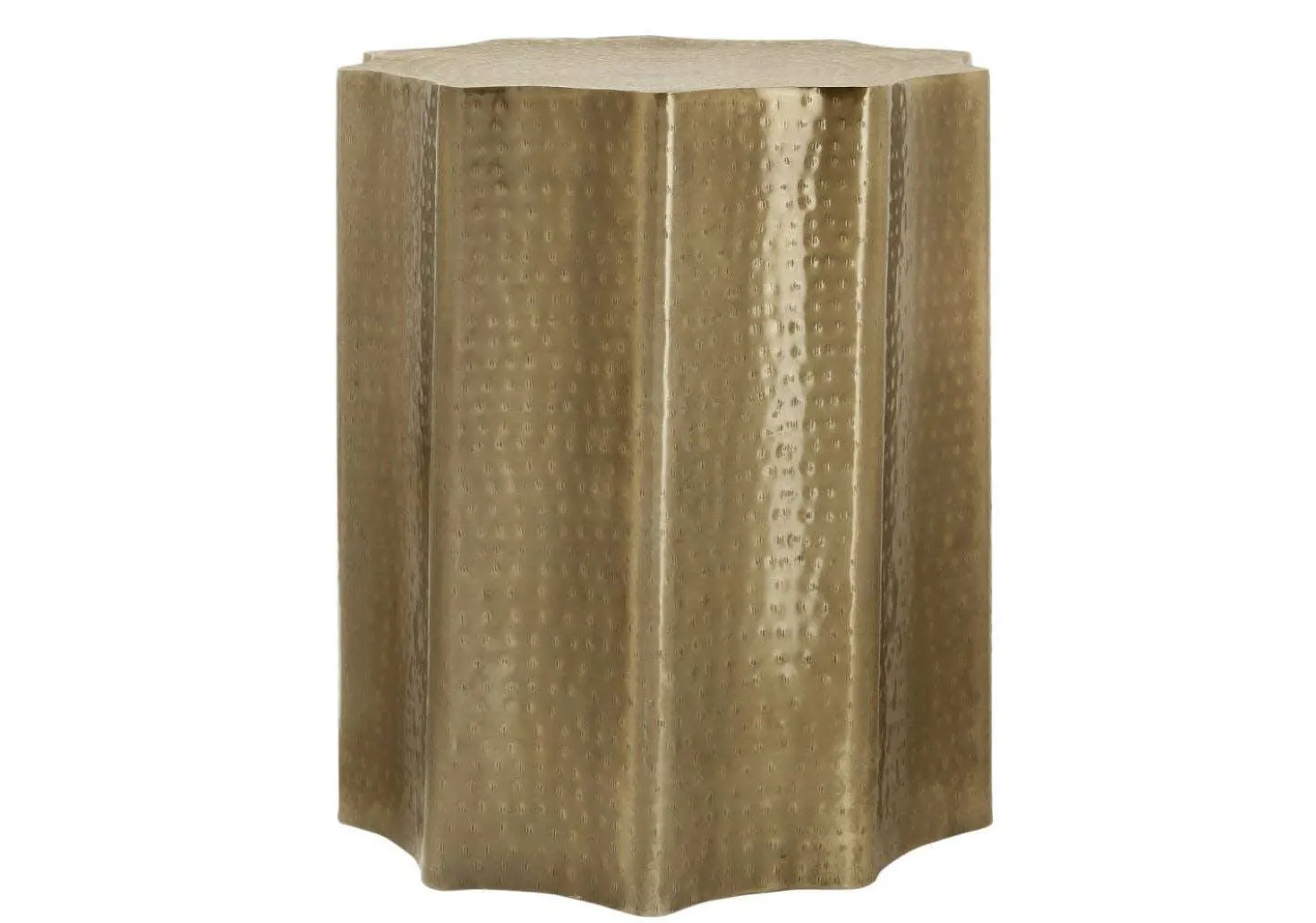 Table d'appoint - 22"H, table de bout drum métal doré - Monarch