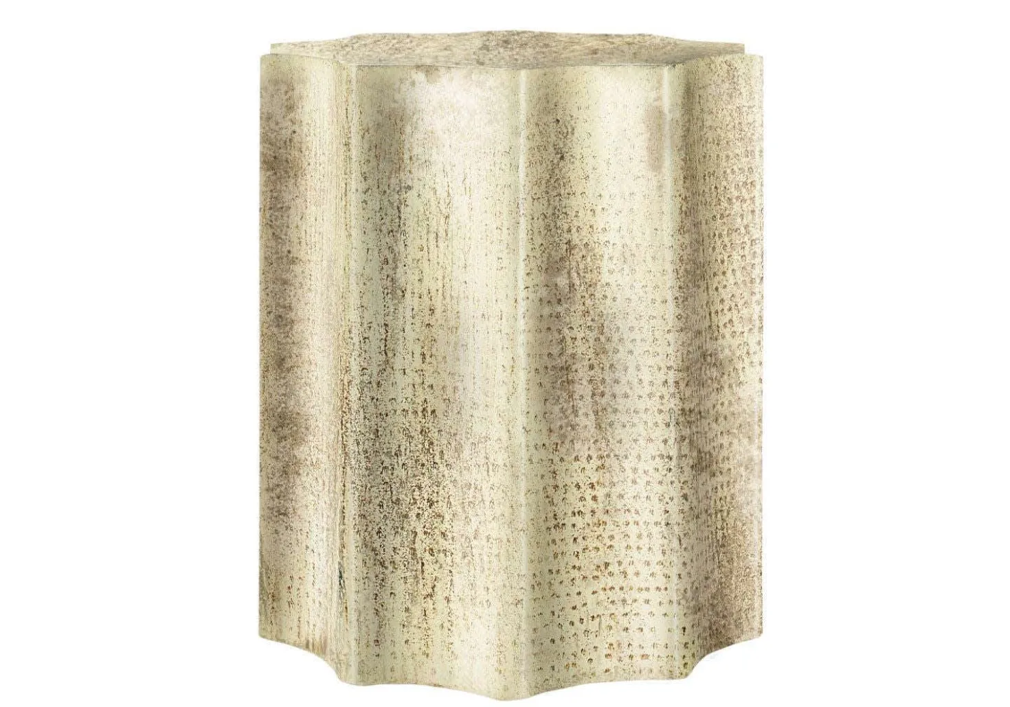 Table d'appoint - 22"H, table de bout drum métal doré - Monarch