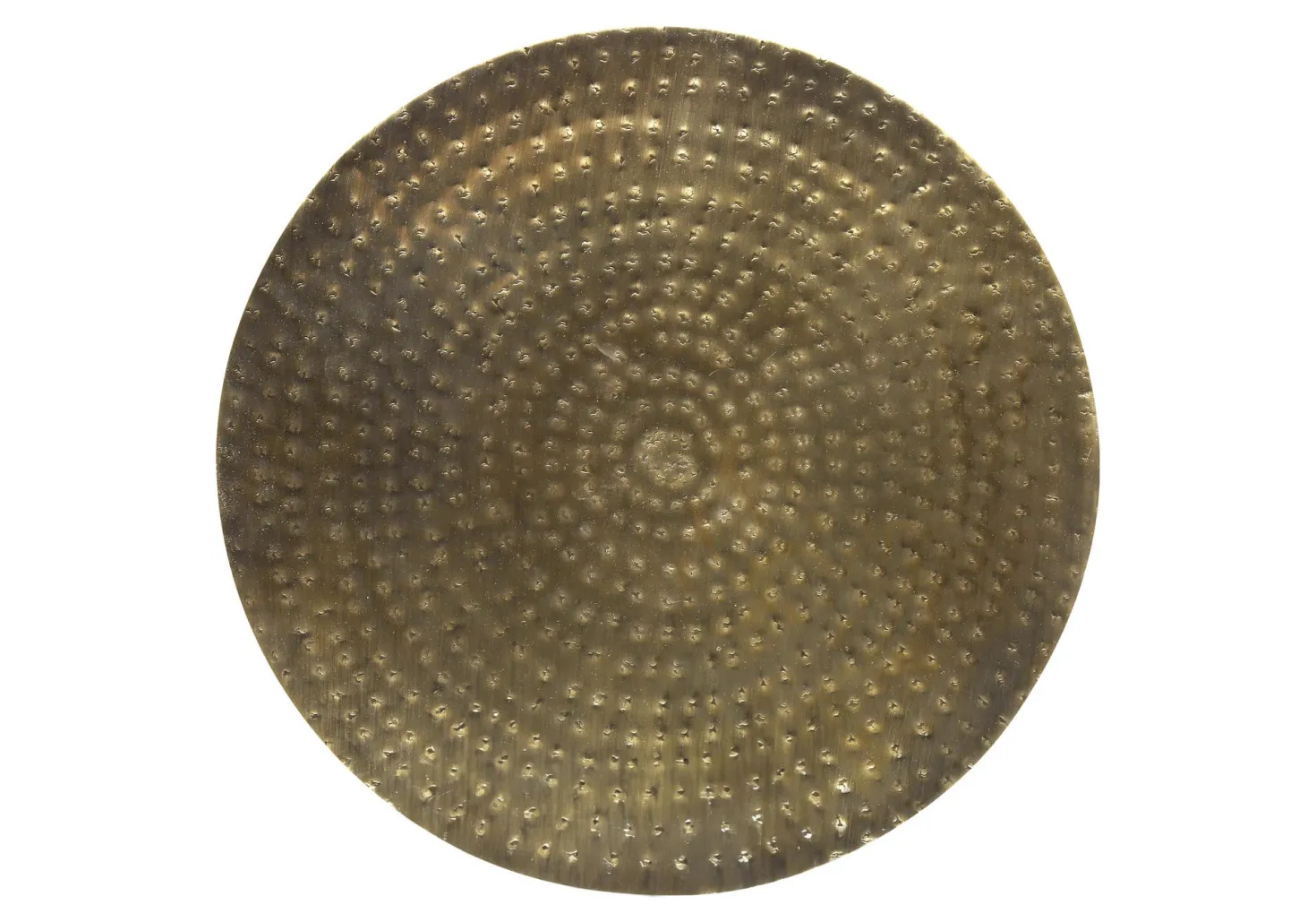 Table d'appoint - 22"H, table de bout drum métal doré - Monarch