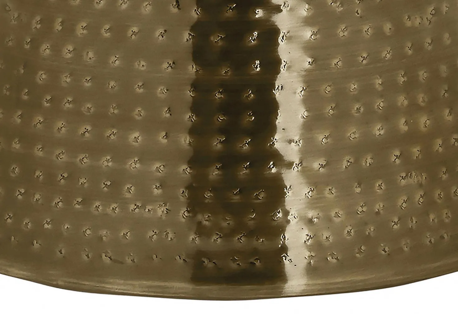 Table d'appoint - 22"H, table de bout drum métal doré - Monarch