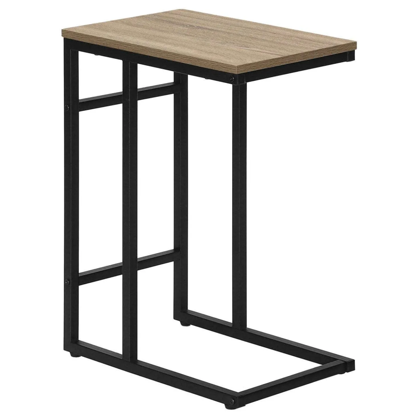 Table d'appoint - 24"H, taupe foncé, métal noir - Monarch