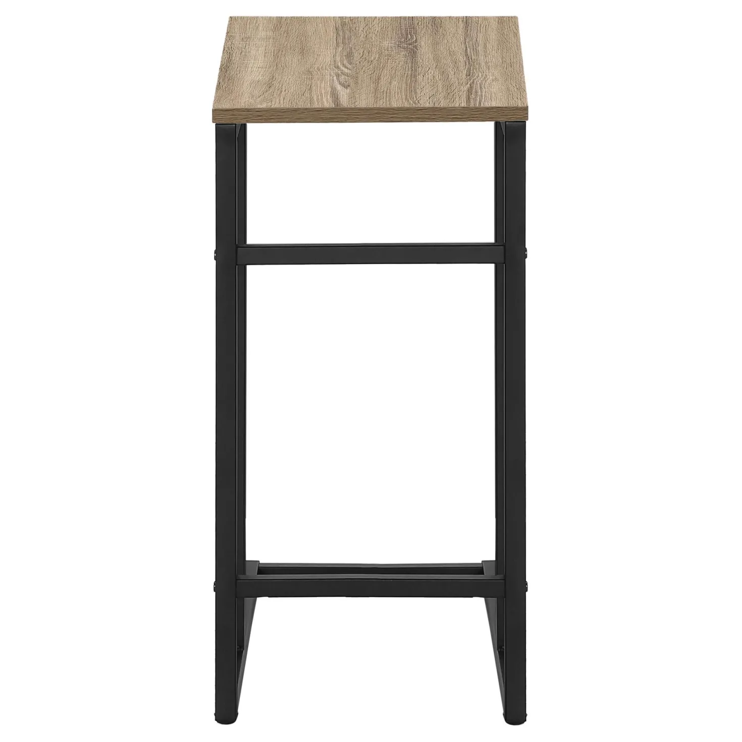 Table d'appoint - 24"H, taupe foncé, métal noir - Monarch