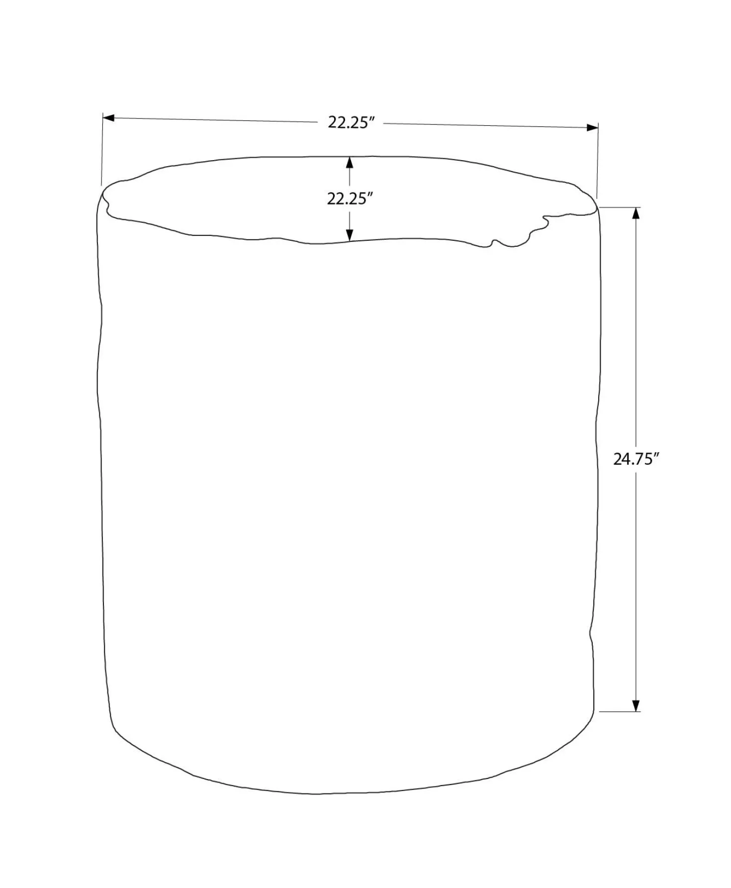 Table d'appoint intérieur ou extérieur 25"h - Monarch