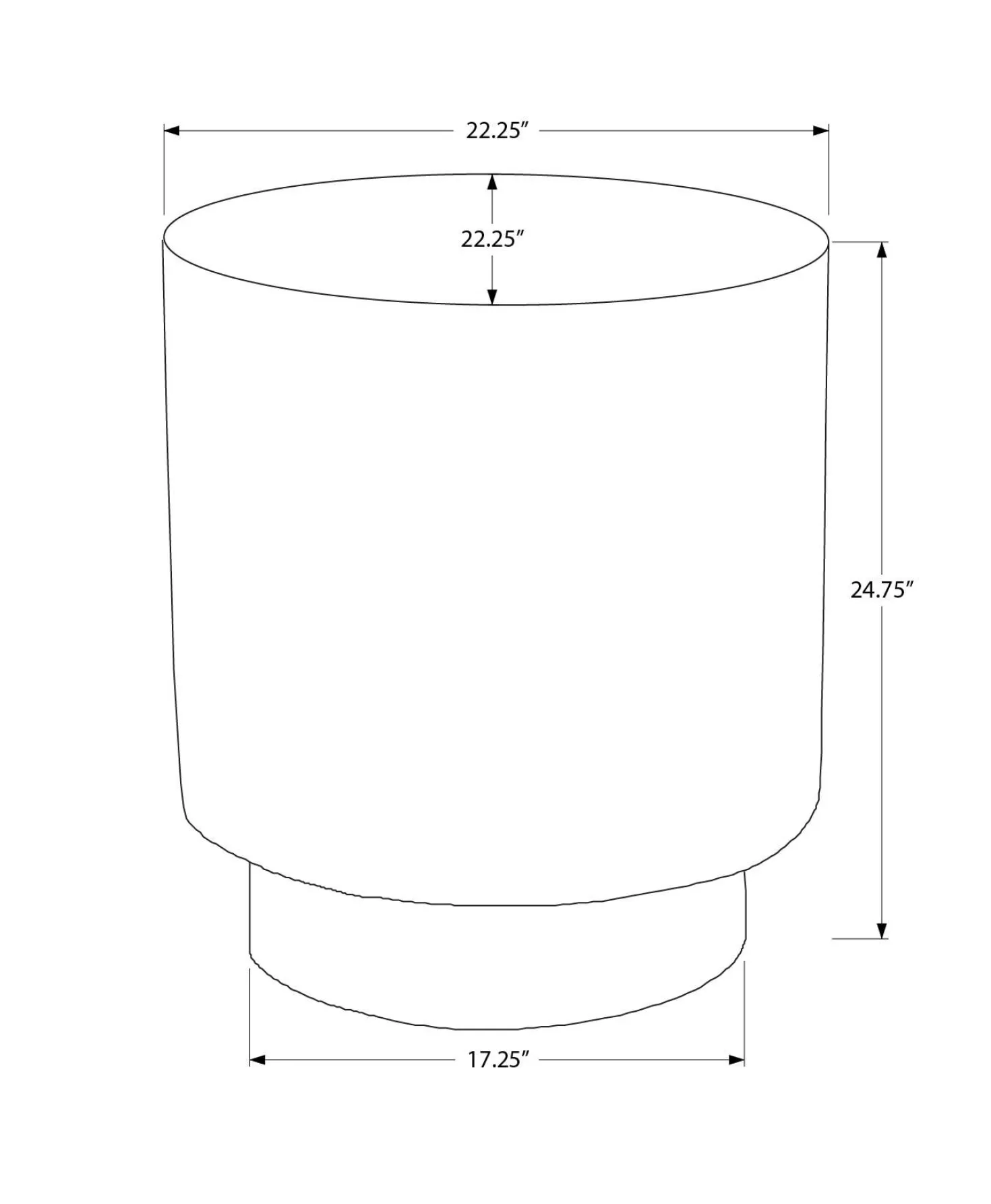 Table d'appoint intérieur ou extérieur 25"h - Monarch