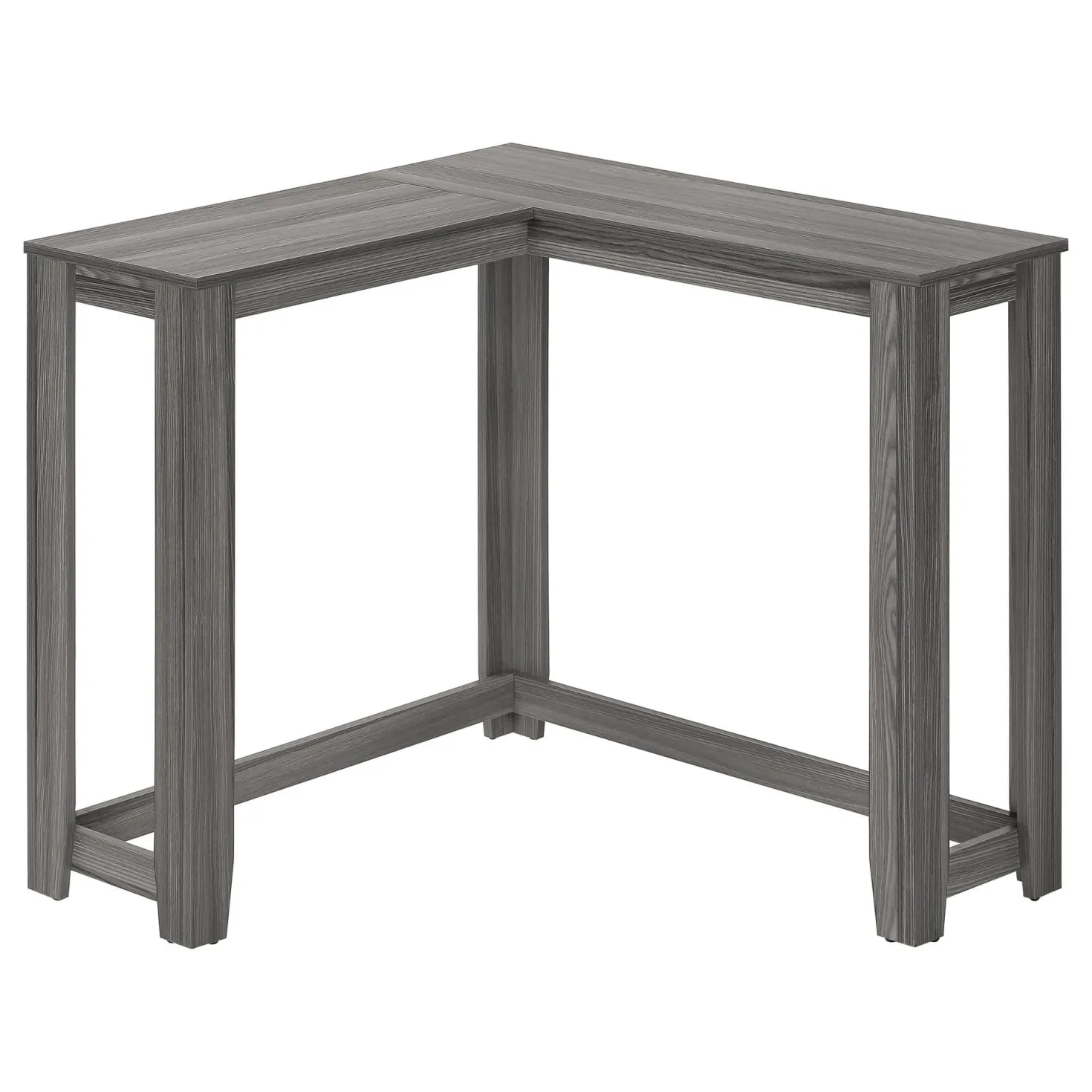 Table d'appoint - 48"L, console de coin gris - Monarch