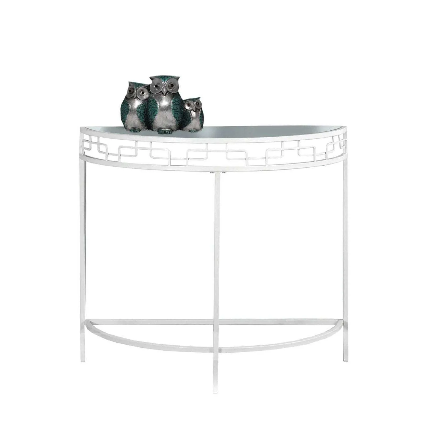 Table d'appoint - 36"L, console d'entrée métal blanc - Monarch