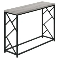 Table d'appoint - 44"L, console d'entrée gris, noir - Monarch