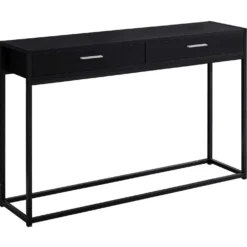 Table d'appoint - 48"L, console d'entrée noir - Monarch