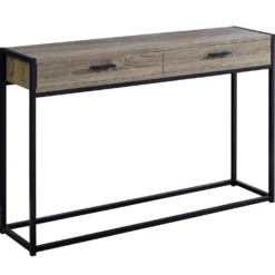 Table d'appoint - 48"L, console d'entrée taupe foncé - Monarch