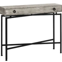 Table d'appoint - 42"L, faux bois gris, console noir - Monarch