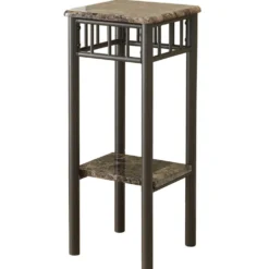 Table d'appoint - marbre espresso, métal bronze - Monarch