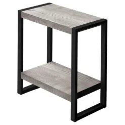 Table d'appoint - 2 niveaux, 1 tablette, rectangulaire - 24"H - faux bois r - Monarch