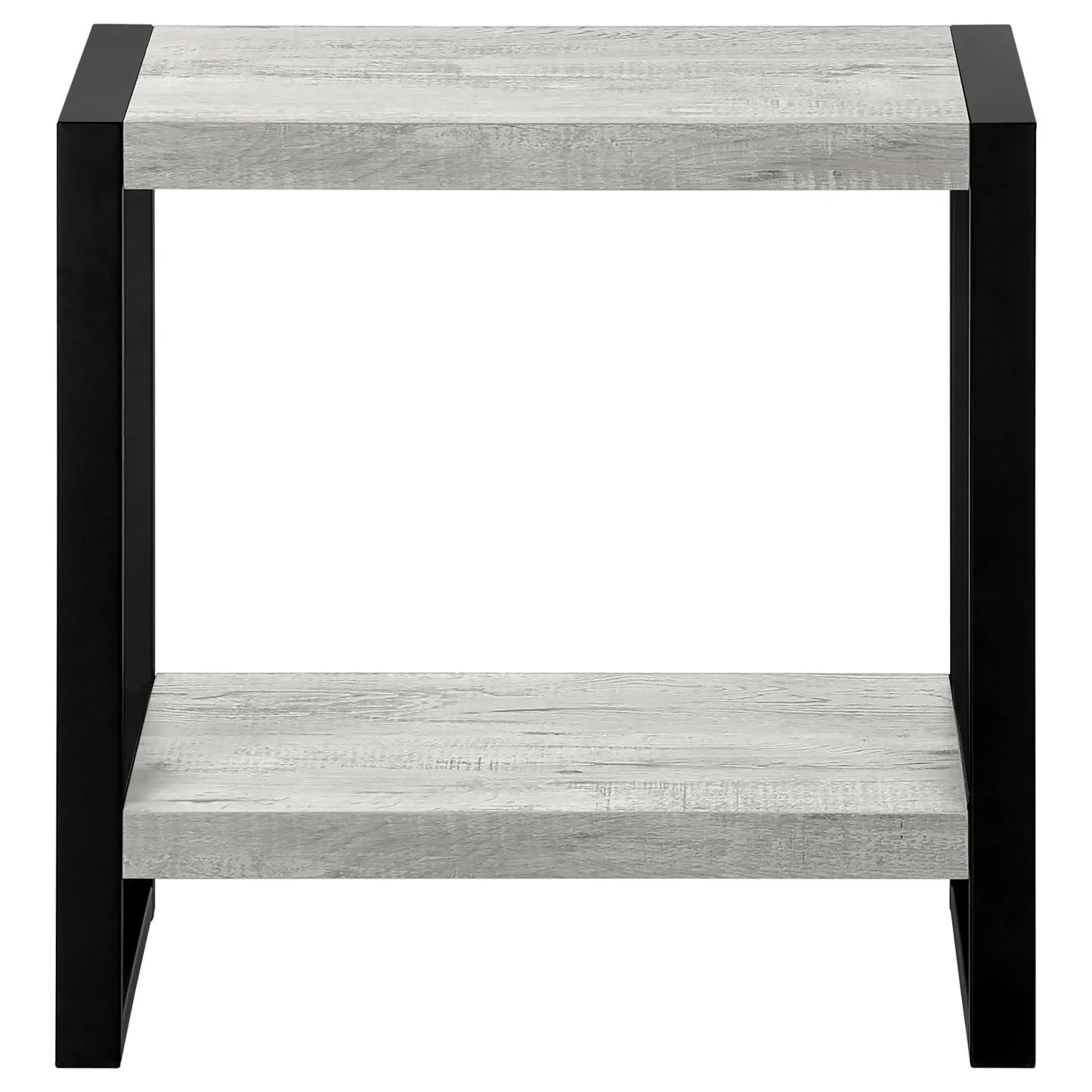 Table d'appoint - 2 niveaux, 1 tablette, rectangulaire - 24"H - faux bois r - Monarch
