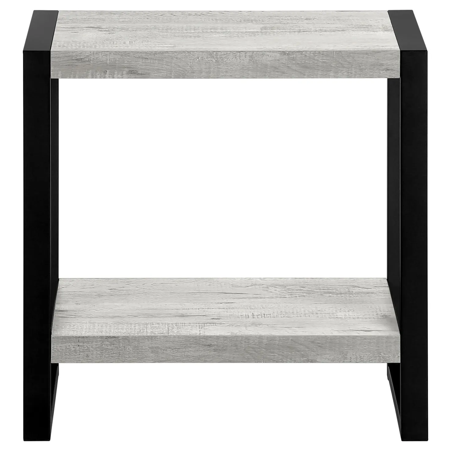 Table d'appoint - 2 niveaux, 1 tablette, rectangulaire - 24"H - faux bois r - Monarch