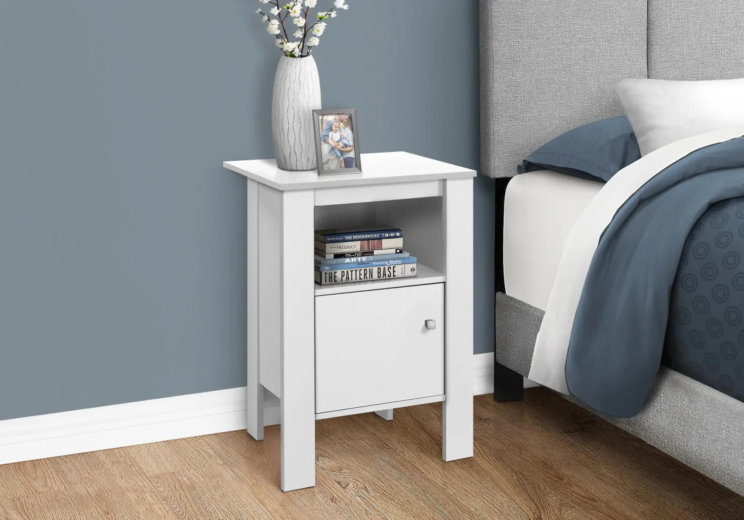 Table d'appoint - table de chevet blanc - Monarch