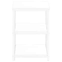 Table d'appoint, table de nuit - 3 niveaux, 2 tablettes, carré - 26
