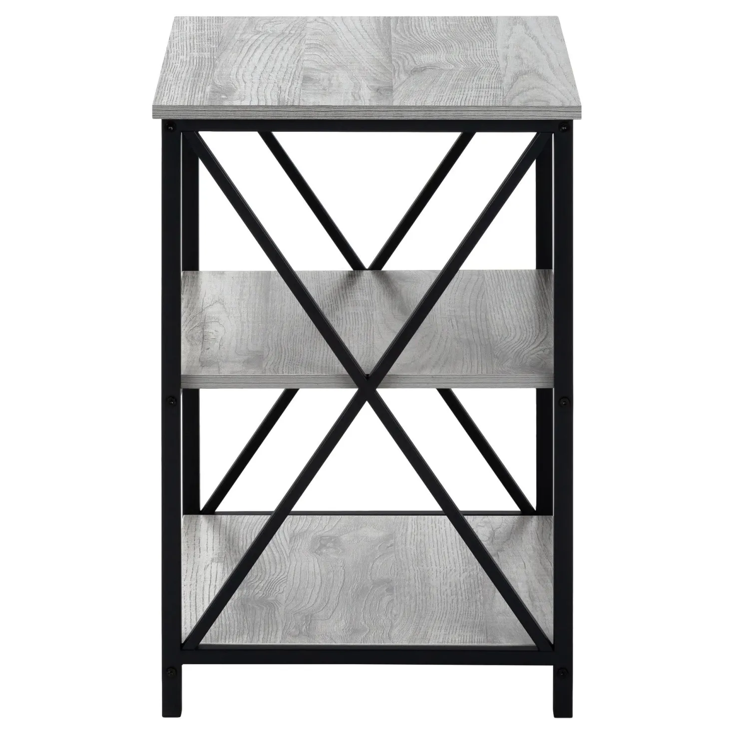 Table d'appoint, table de nuit - 3 niveaux, 2 tablettes, carré - 26"H - fa - Monarch