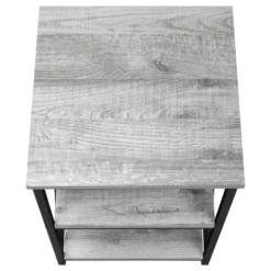Table d'appoint, table de nuit - 3 niveaux, 2 tablettes, carré - 26