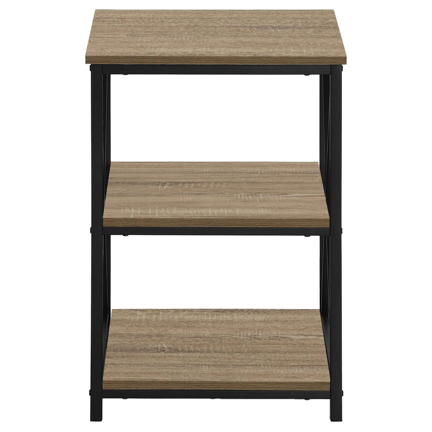 Table d'appoint, table de nuit - 3 niveaux, 2 tablettes, carré - 26"H - fa - Monarch