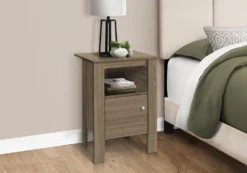 Table d'appoint, table de nuit - tablette ouverte, armoire de rangement - Monarch