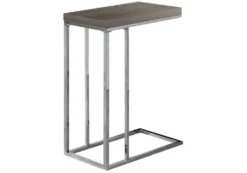 Table d'appoint - taupe foncé avec chrome - Monarch