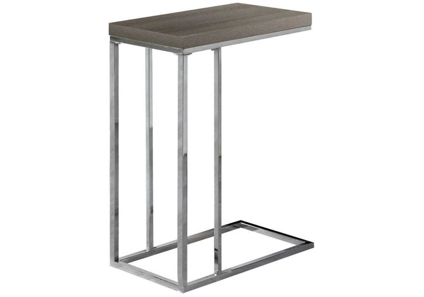 Table d'appoint - taupe foncé avec chrome - Monarch